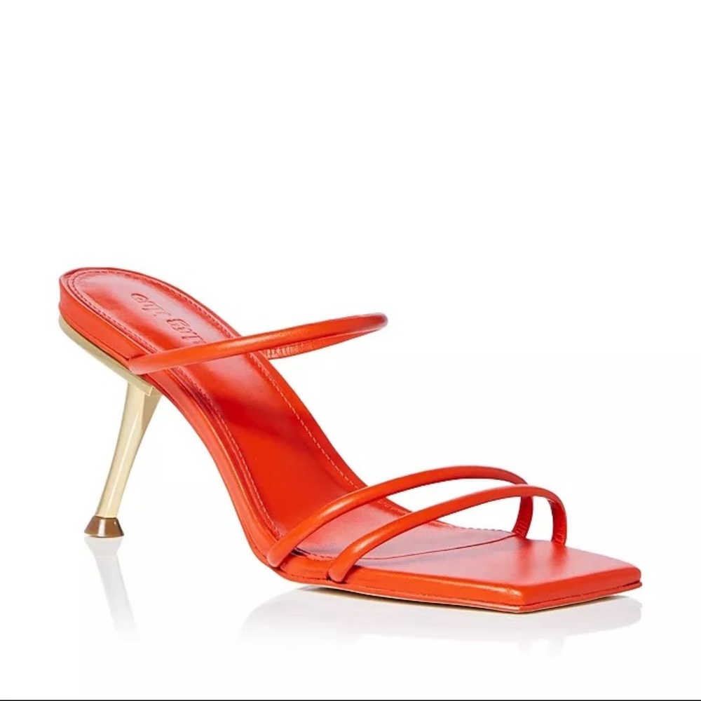 Cult Gaia Lydia Square Toe Slim Strap High Heel Sandals